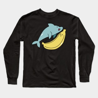 Dolphin and Giant Banana Long Sleeve T-Shirt